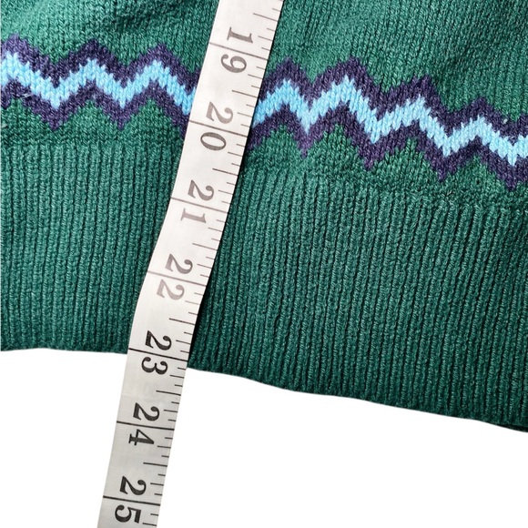 Style & Co. Green and Purple Patterned Crewneck Sweater - Picture 11 of 11